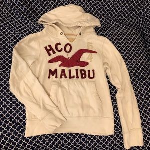 Hollister Men’s White Pull Over Hoodie